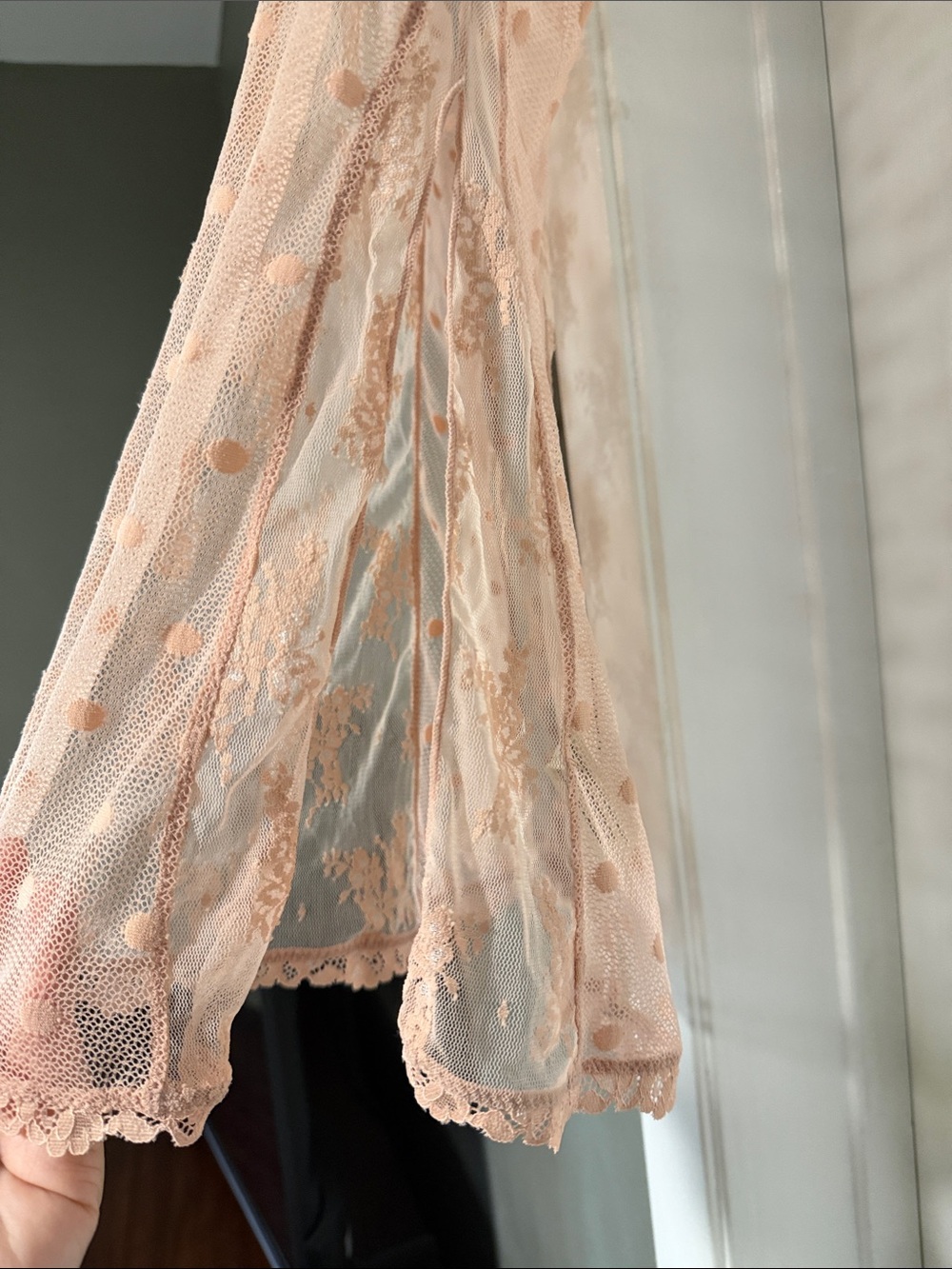 Free People Sheer Romance Cami in Cameo Rose - Picture 8 of 11